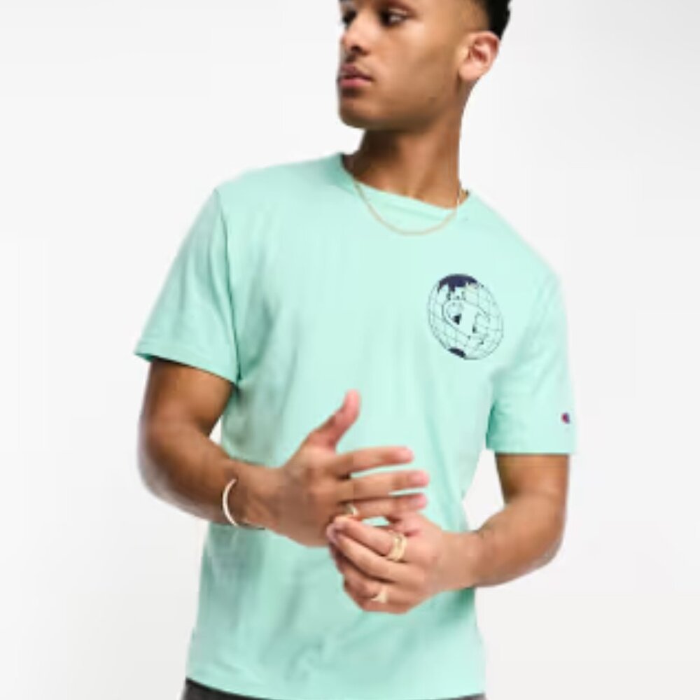 Champion | Aqua T Shirt, Heavyweight, size XL